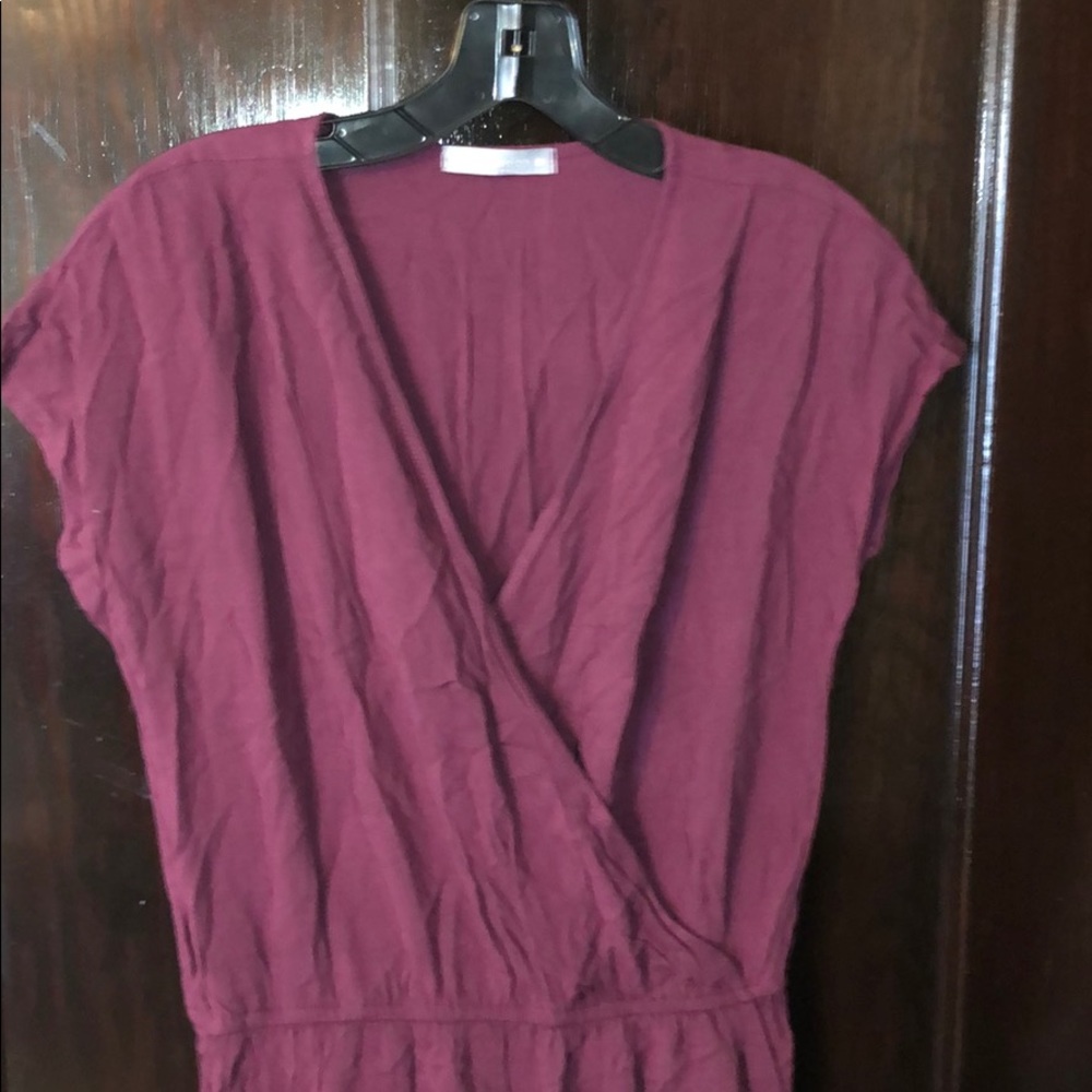 Burgundy jumpsuit, Olivia Moon, size Small